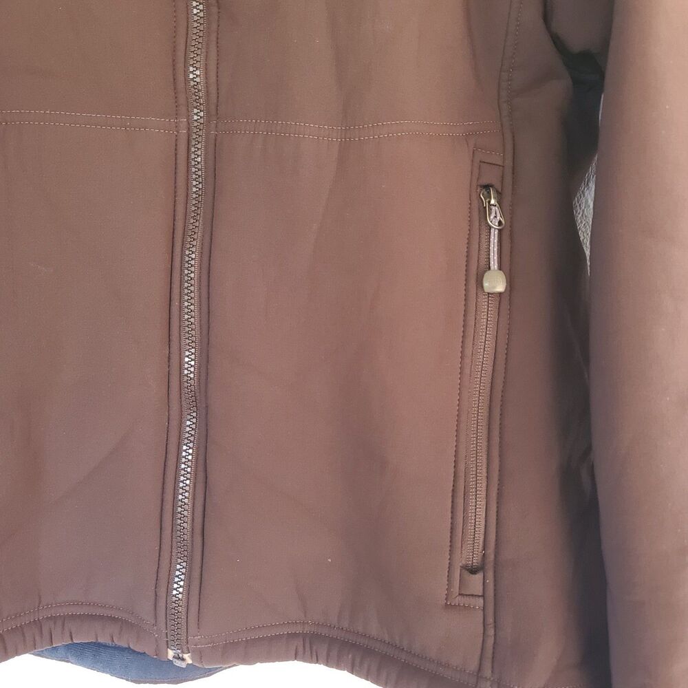 The North Face Summit Series Polartec Brown Teal Soft Shell Jacket Women’s Sz LG - Picture 6 of 16
